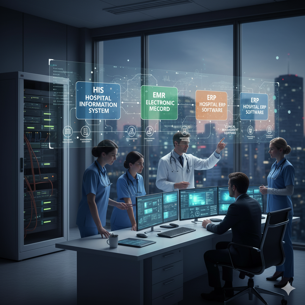 Hospital software, EMR software, clinical management software, hospital ERP software