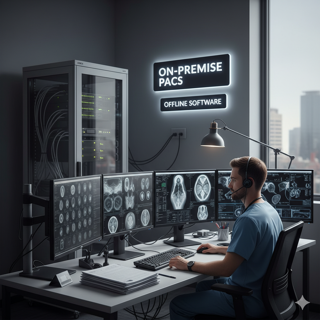 On premise software, On premise pacs doctors workstation radiologist work station offline pacs software